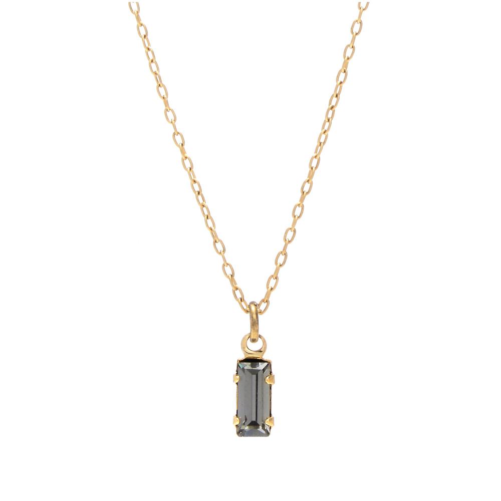 Tiny Baguette Necklace - Bing Bang Jewelry NYC