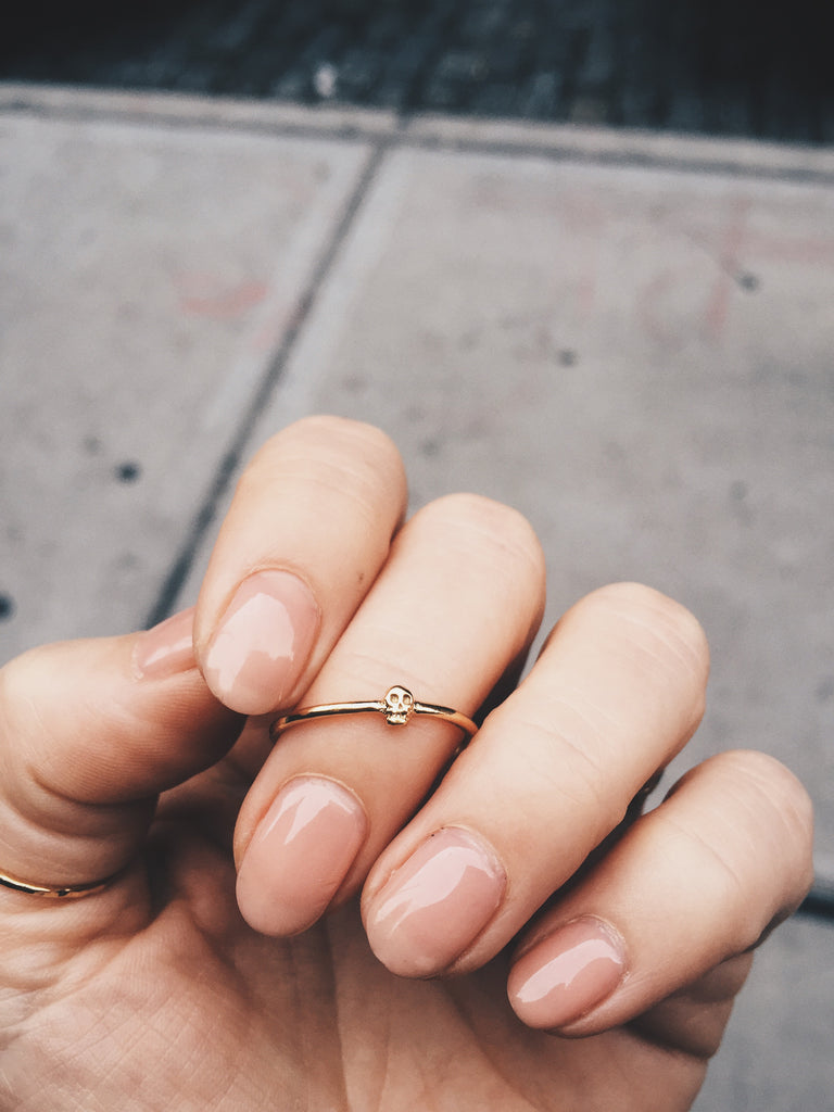 Tiny Skull Ring - Bing Bang Jewelry NYC
