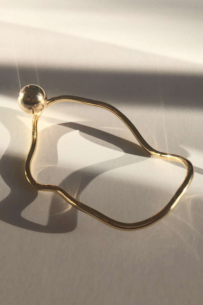 Aalto Outline Earrings + Spherical Backings Set - Bing Bang Jewelry NYC