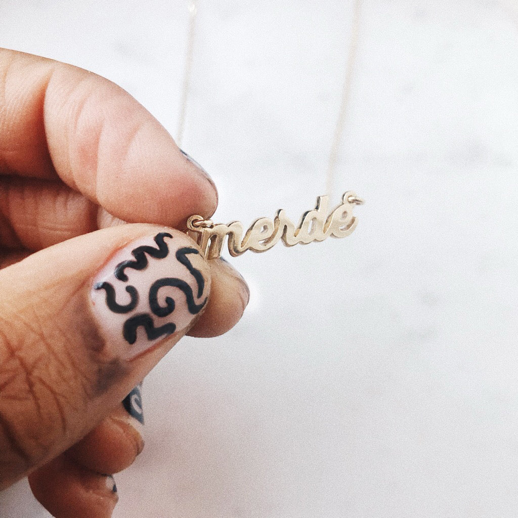 Merde Necklace - Bing Bang Jewelry NYC